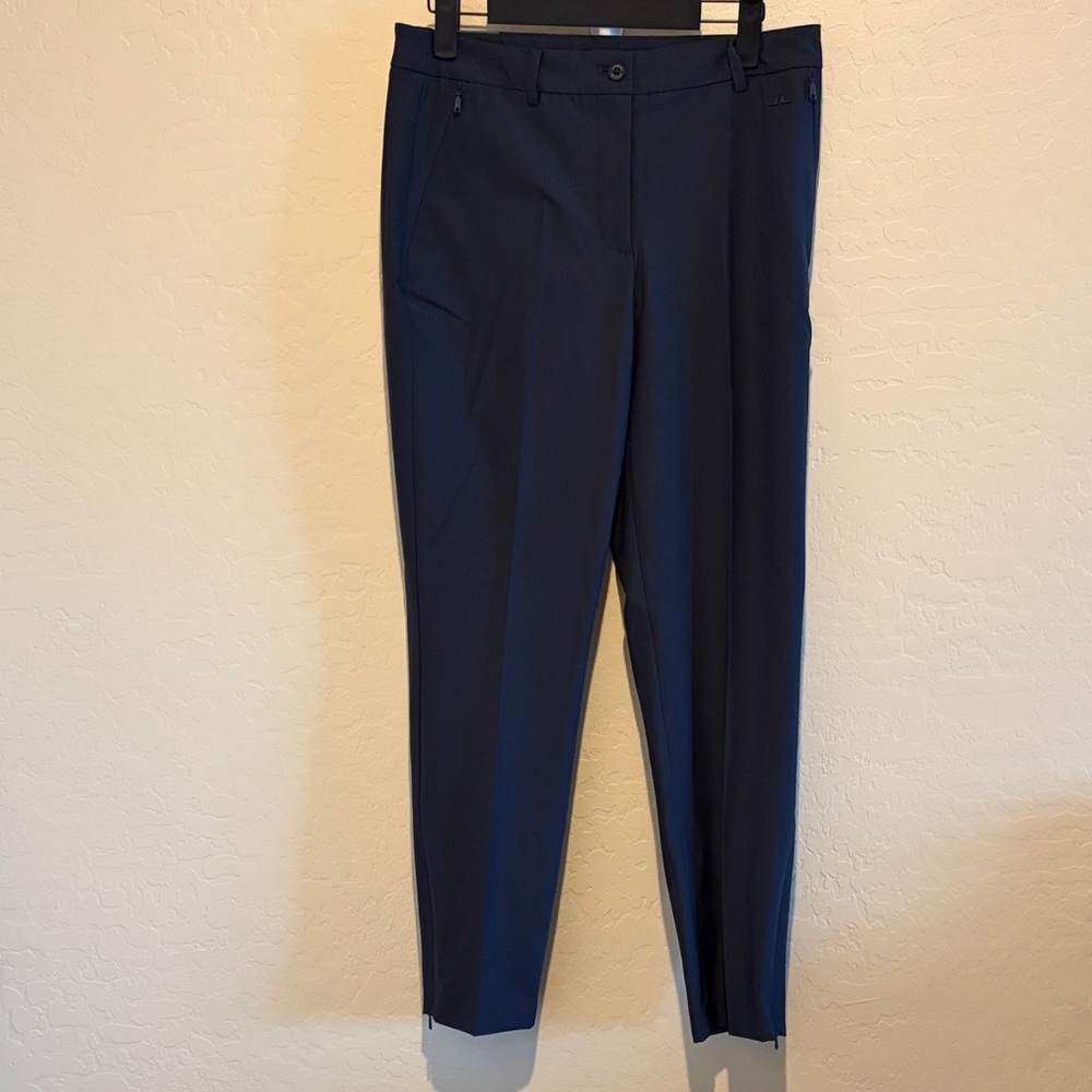 J.Lindeberg Navy Tailored Slim Dress Pants
